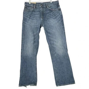 Gap Standard Fit 1969 Mens Jeans 34/32 Blue Denim Cotton Straight Leg  6PT